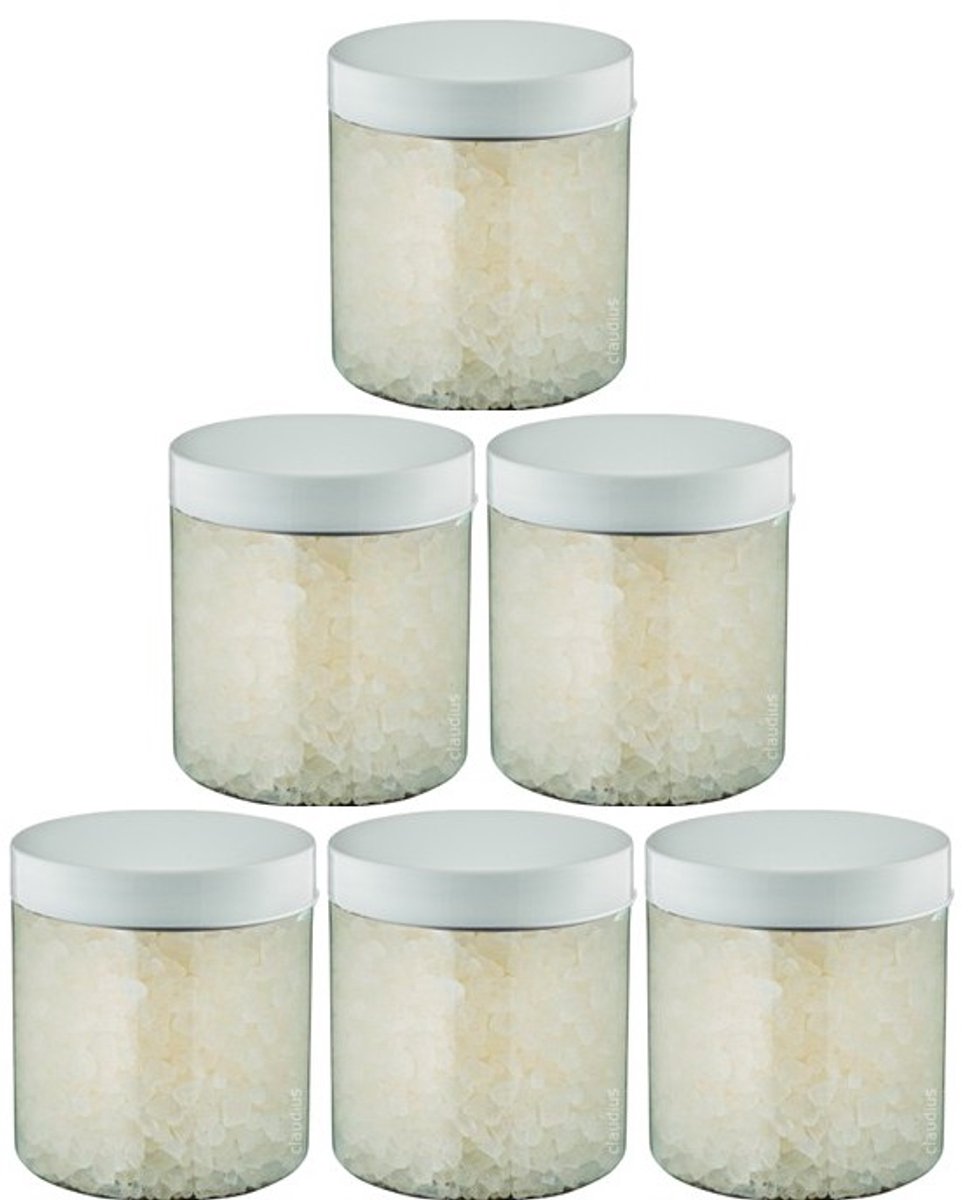Claudius Badzout Relaxing Moment - 300 gram - Pot met witte deksel - set van 6 stuks