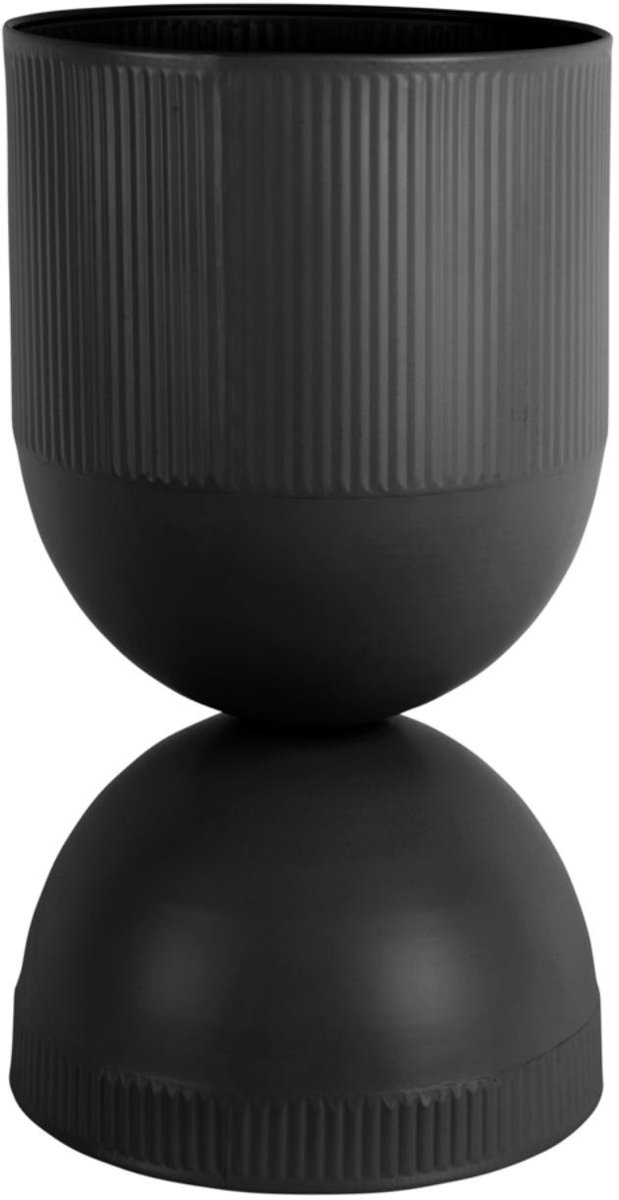 Present Time Bloempot Tonar Large - Zwart - 25.5x25.5x45cm - Modern