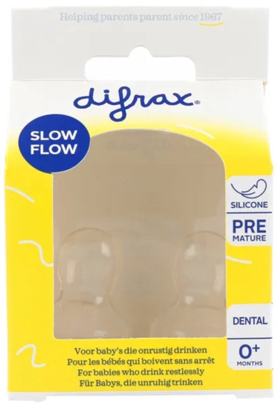 Difrax Flessenspeen Dental Pre Mature/Small - 2 x 2 stuks - Voordeelverpakking van Difrax — afbeelding 2