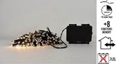 LED-verlichting -192 LED - warm wit - 8 functies - met timer- op batterij