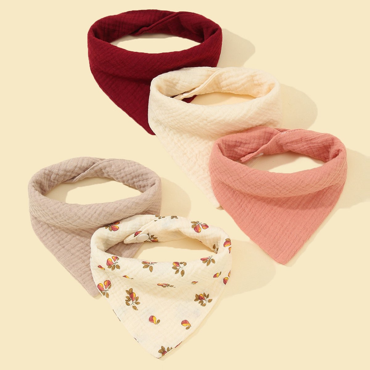 5 Stuks Baby Mousseline Doeken - Boerendoeken - Baby Mousseline Doeken Voor Babyverzorging - Mousseline Doeken Voor Baby'S, Katoen, Superzacht, Absorberend En Ademend (Stijl B)