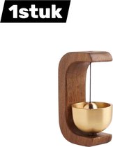 1 pièce - Sonnette - Carillon éolien - Cadeau idéal pour une pendaison de crémaillère - Convient aux portes et aux intérieurs - Décoration de style zen - Ornement de porte d'entrée - Marron foncé