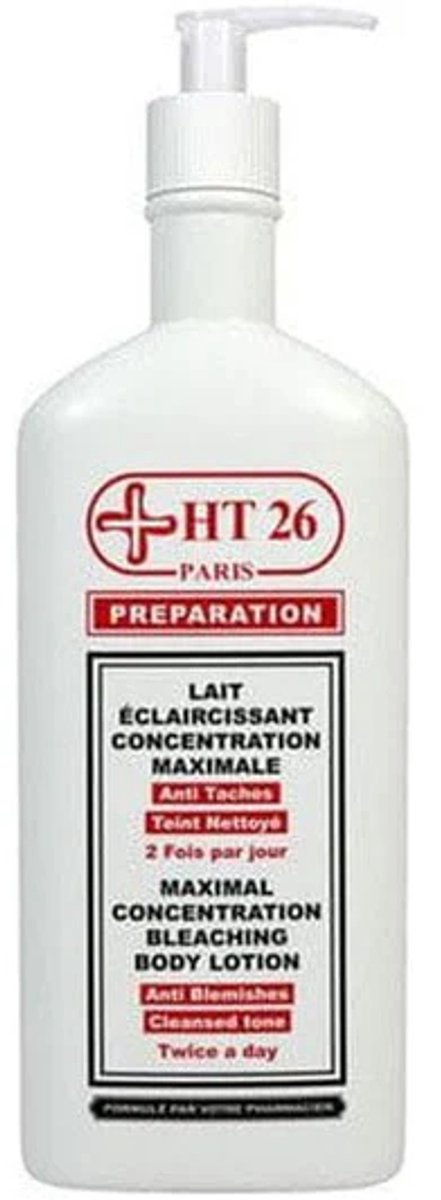 HT26 Preparation Lait Éclaircissant Concentration Maximale – Intensieve Bodylotion tegen Hyperpigmentatie – Verheldert & Egaliseert de Huid – Hydraterend & Verzachtend – 450ml