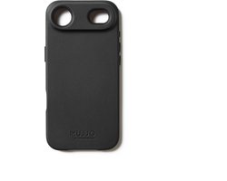 Mujjo Volledig Lederen Hoesje – Geschikt voor iPhone Air – Gemaakt van Deens kalfsleder – Ontwikkelt unieke patina – MagSafe compatible - Zwart