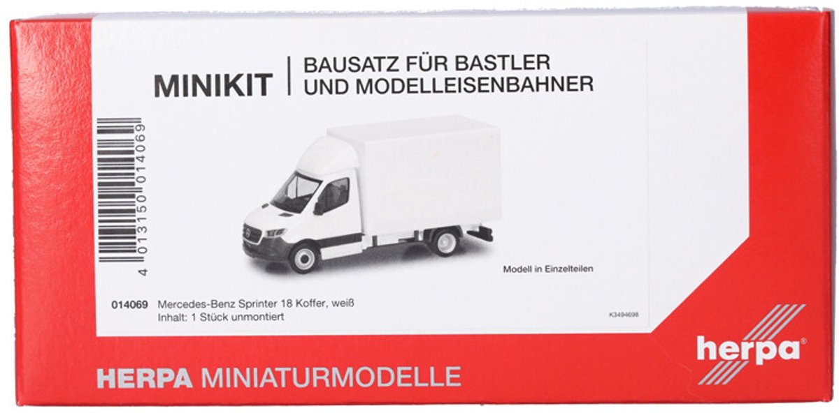 Mercedes Benz Sprinter '18 (bakwagen), Wit (Minikit)