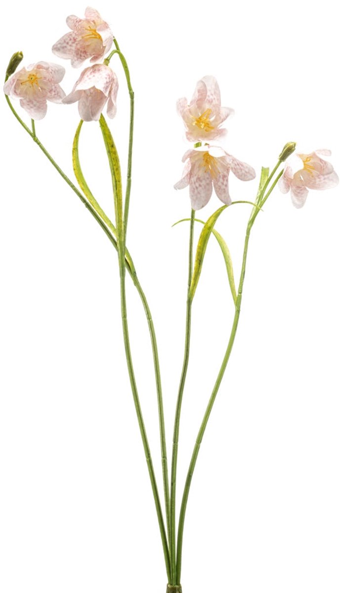 Emerald Kunstbloem Kievitsbloem 52cm licht roze - Kunstplant voor binnen