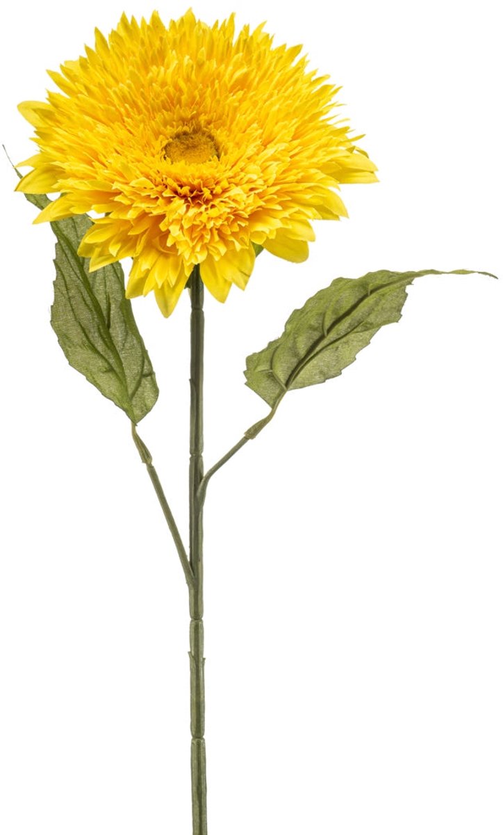 Emerald Kunstbloem Zonnebloem 65cm geel - Kunstplant voor binnen