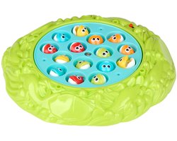 Eddy Toys Fishing Game B/O - Elektrisch Visspel - Draaiend Spelbord - Bevordert Fijne Motoriek - Inclusief Hengels - Ø22,5 cm - Meerkleurig - Geschikt Voor 1 Tot 4 Spelers