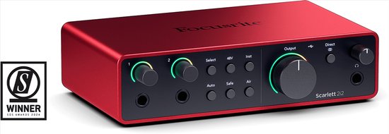 Focusrite Scarlett 4e génération 2i2 - Interface audio USB, 2 entrées / 2 sorties