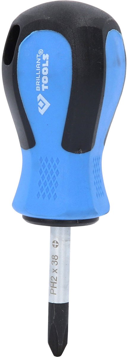 BRILLIANT TOOLS Schroevendraaier PH Phillips PH2 x 38 mm korte vorm - BT031032