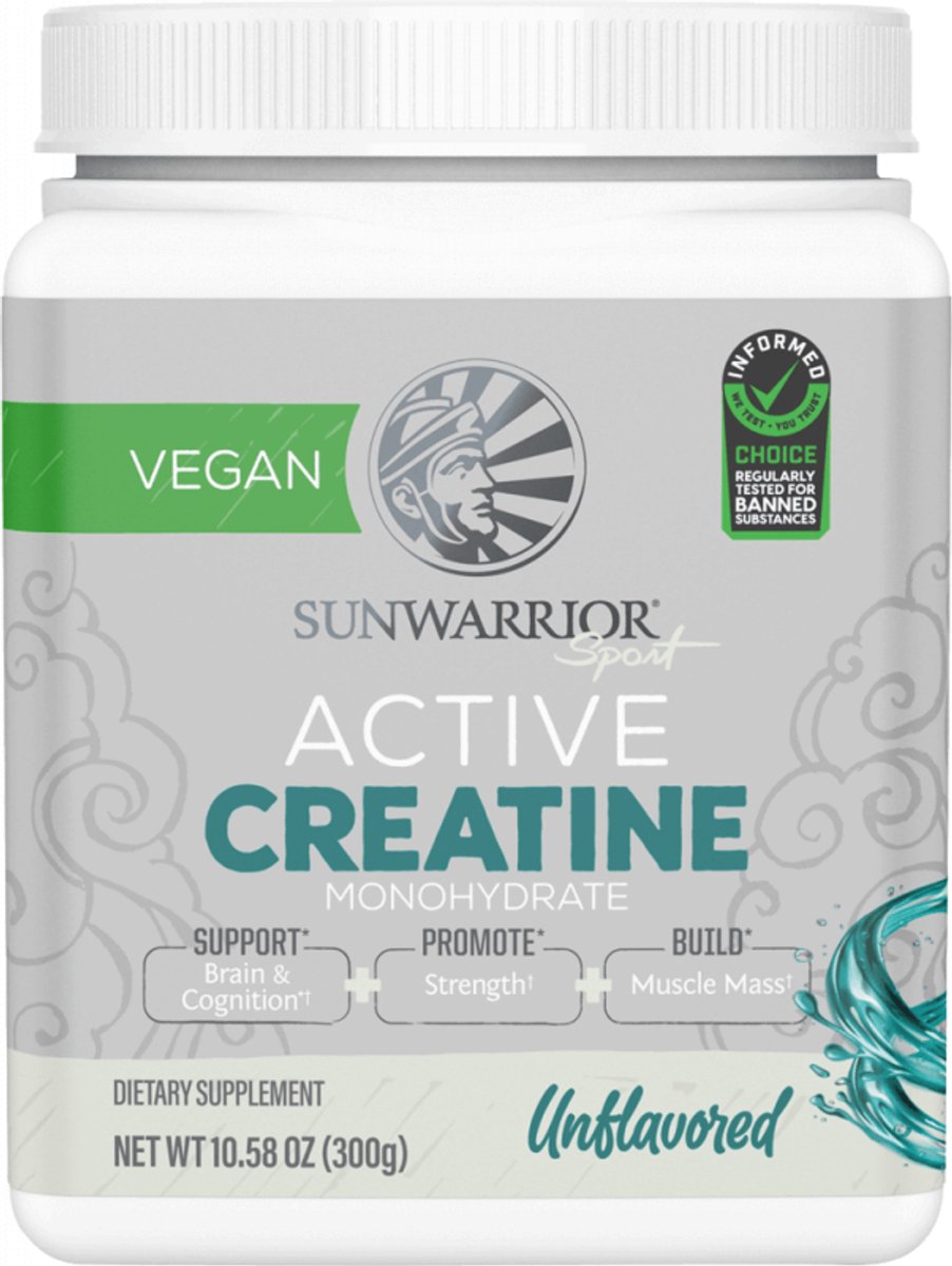 Sunwarrior Active Creatine (300g) Unflavoured - Creatine - Creatine Monohydraat