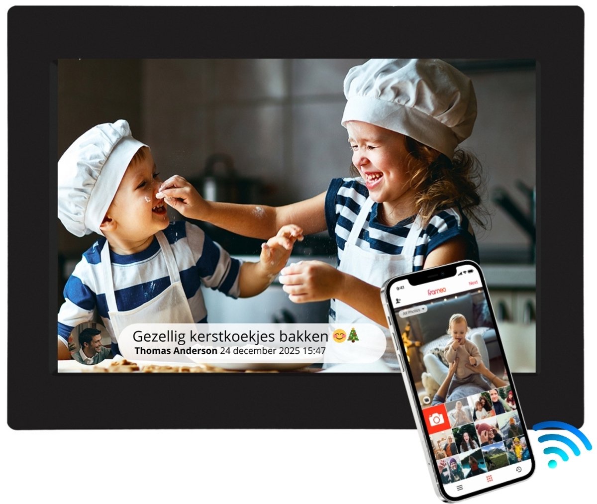 OER Digitale Fotolijst 10.1 Inch - Foto's delen op afstand - OER - €59,95