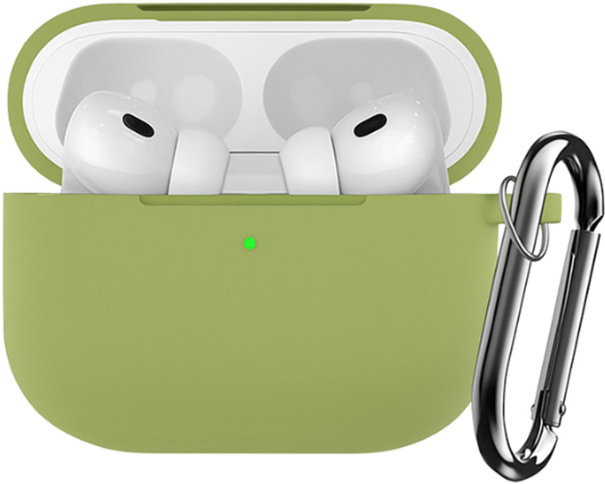 okido - Hoesje geschikt voor Airpods Pro 3 - Silliconen case voor Airpods - Matcha - Case geschikt voor Apple AirPods Pro 3 - Airpods hoes