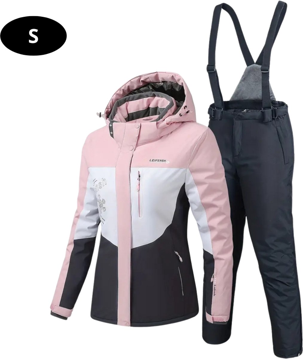 Nivard Ski Suit Skipak SkiBroek Wintersport Skijas Dames 2-Delig Grijs