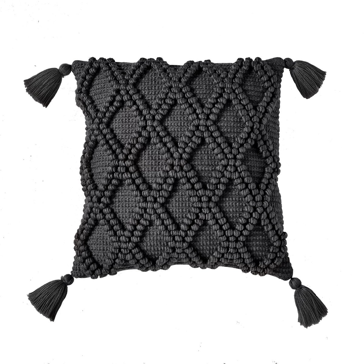 Kussen - Alda - Ulster Weavers - Zwart - Met binnen kussen - 43 cm x 43 cm