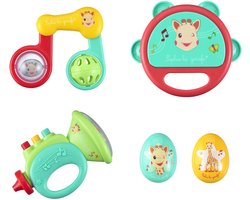 Sophie de giraf Mijn Eerste Muziek Set – Baby Muziekinstrumenten Set – Trommel, Maraca’s, Trompet & Rammelaar – Geschikt vanaf 6 maanden – Muziek en Zintuiglijke Ontwikkeling