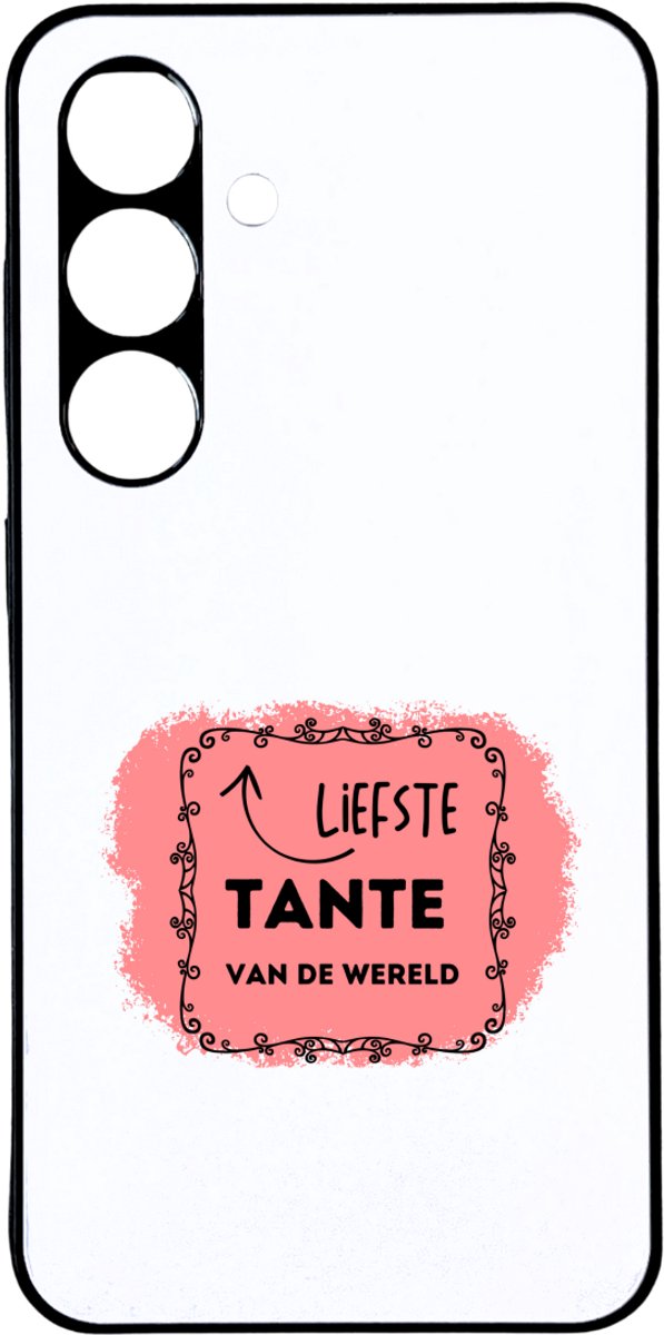 Hacebo® - liefste tante van de wereld telefoonhoesje - Tante - de liefste tante - telefoonhoesjes - verjaardag - cadeautje voor tante - kado - geschenk - hoesje geschikt voor Samsung Galaxy S24 Plus