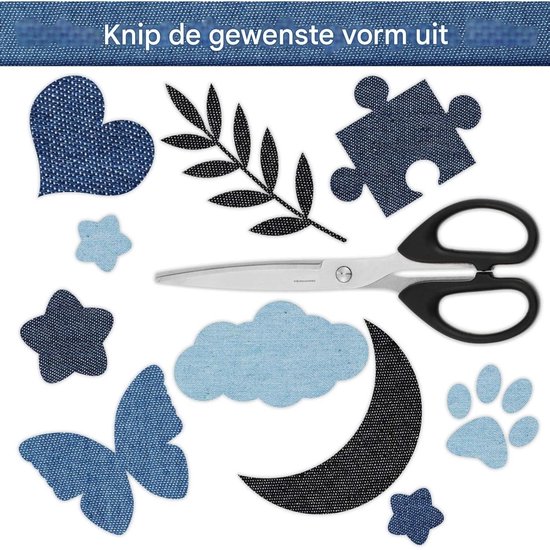 EXCITAT Jeans patches - Reparatieset voor kleding - Geschikt voor voeringen van jeans en kledingreparaties - 20 kussentjes van Merkloos — afbeelding 4