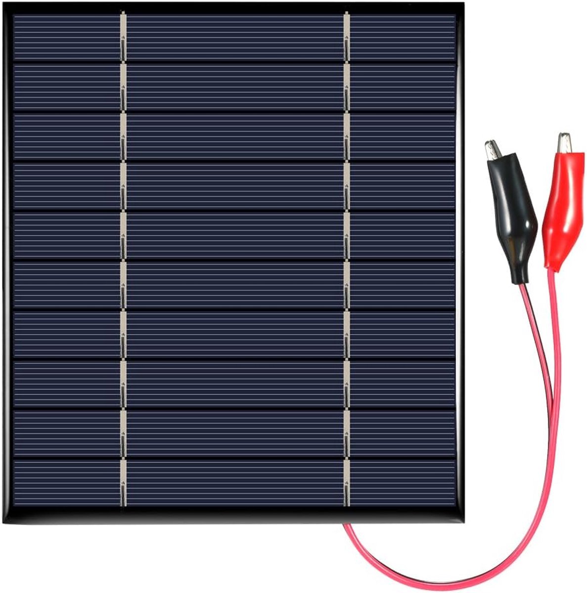 Zonnepaneel Fotovoltaïsch 2,5 W met Krokodillenklemmen - Draagbare Oplader voor Buiten