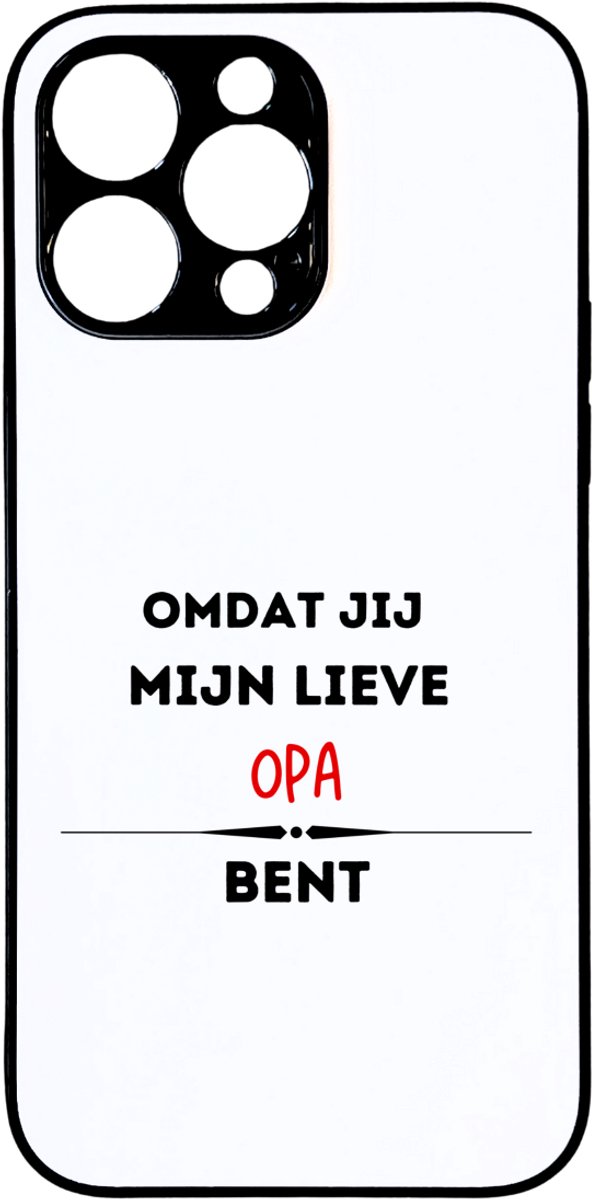 Hacebo® - omdat jij mijn lieve opa bent telefoonhoesje - Opa - de liefste opa - telefoonhoesjes - verjaardag - cadeautje voor opa - kado - geschenk - hoesje geschikt voor iPhone 14 Pro Max