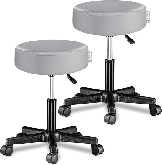 Rolling Kruk met Wielen Verstelbare Swivel Heavy Duty Hydraulische Krukken Stoel voor Shop Gitaar Lab Tattoo Werkbank Medisch (Cyaan