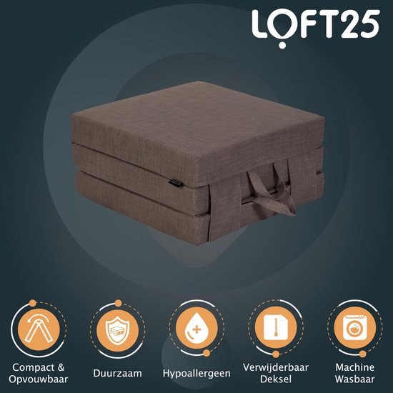 Opvouwbaar Matras voor Binnen en Buiten - Comfortabele Logeermatras 180x60x10 cm - Perfect voor Camping en Gasten van LifeGoods — afbeelding 3