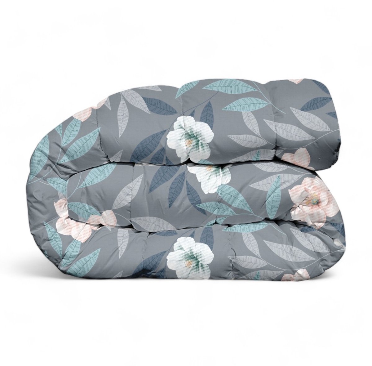Premium Dekbed bedrukt - Zonder hoes ( 2 in 1 ) - Tweezijdig - 240 x 220 cm - Flowers / Chic Panter