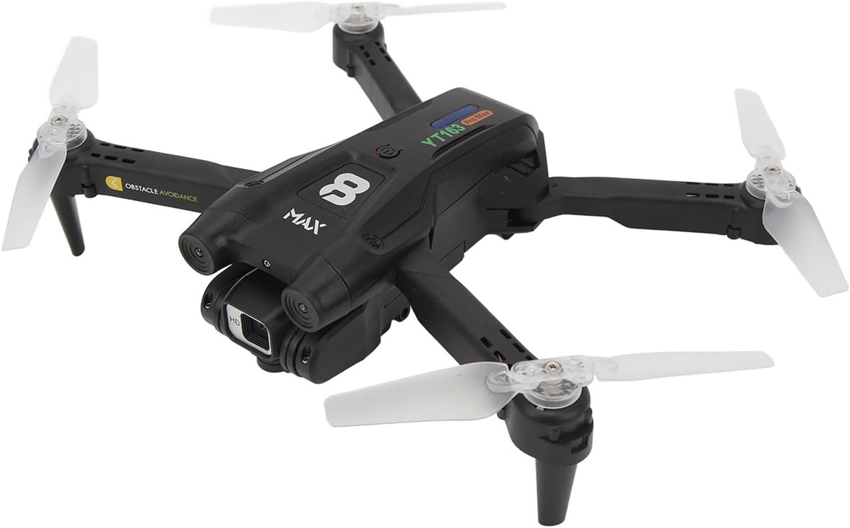 Opvouwbare Quadcopter met Dubbele Camera, 50x Zoom en Obstakelvermijding voor Beginners
