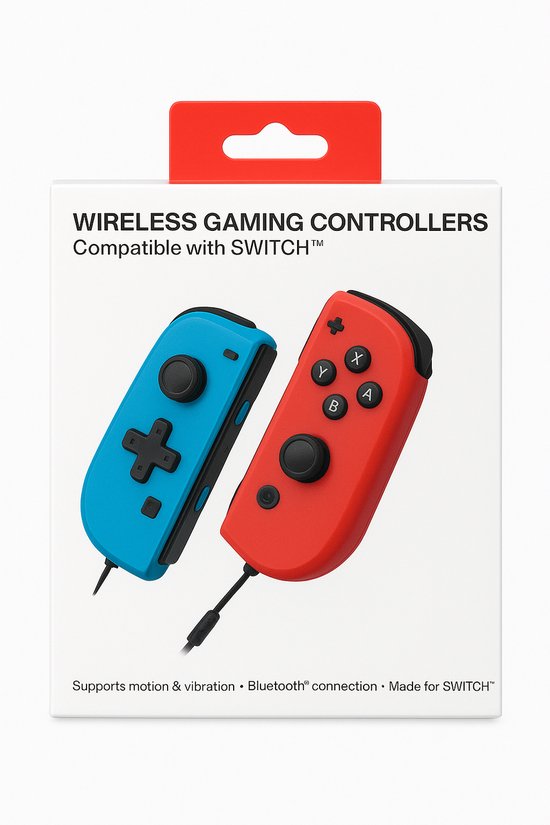 Hand Controller Switch wireless gaming blauw/rood bluetooth