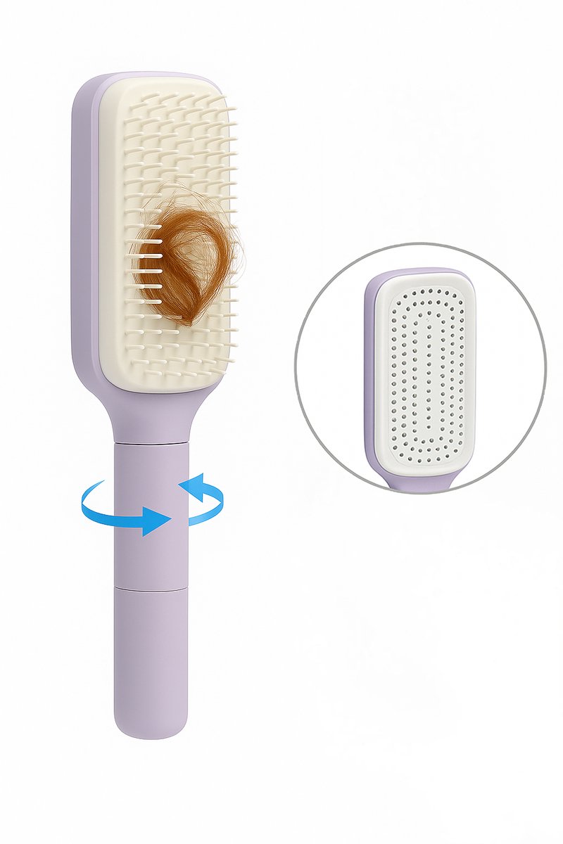 Haarborstel - Tangle teezer - Haarborstel antiklit - Borstel - Voor alle haarsoorten - Slim haar verwijderen - Lavendel paars