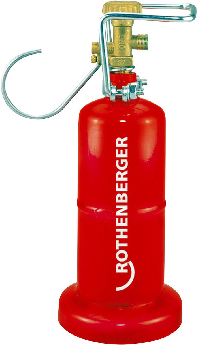 PROPAANFLES 0.5 KG MET VOETAANSLUITING 3/8"L LEEG - Rothenberger