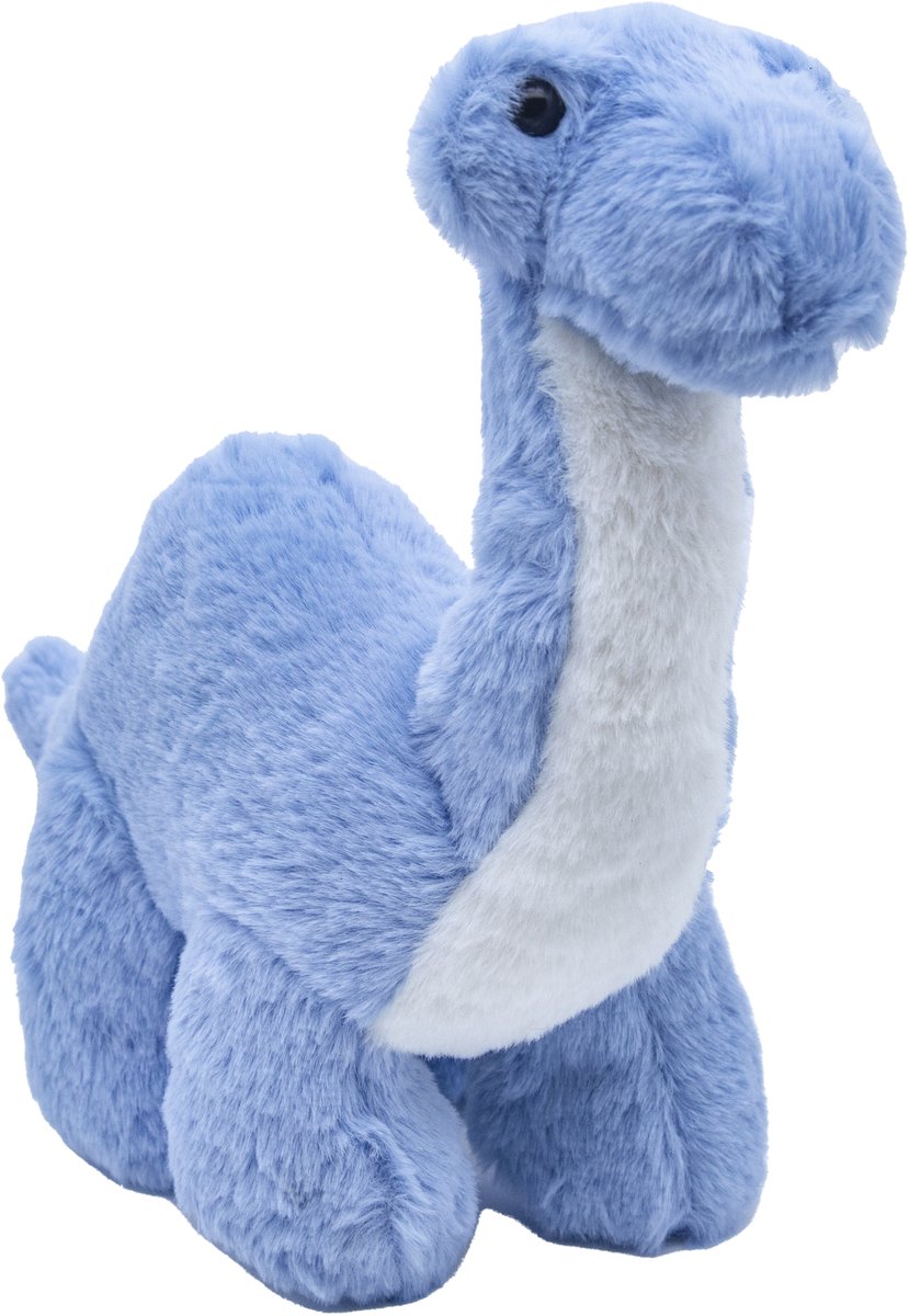 Cute since 1999 - Dinosauruspark - Dinosaurus speelgoed - Blauwe tanystropheus - Baby knuffel - 25cm