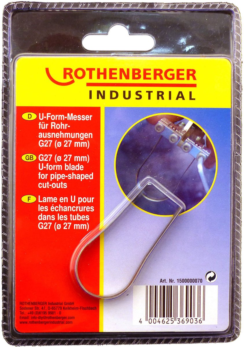 ROTHENBERGER Industrial Snijmes voor buis tot d=27mm - 1500000070