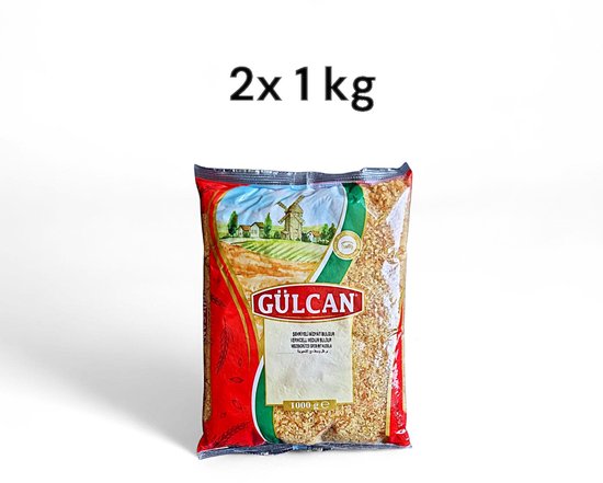 Gülcan Bulgur met Vermicelli (Midyat) – 2x 1kg | Traditioneel, Gezond & Snel Klaar - Gülcan Şehriyeli Midyat Bulgur – 2x 1kg | Geleneksel, Sağlıklı & Hızlı Pişen - Gülcan Midyat Bulgur with Vermicelli – 2x 1kg | Traditional, Healthy & Quick Cooking