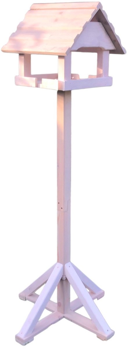 Dutchlander Vogelvoedertafel Berken – Staand – 3-Delige Voet – 39x39x130 cm