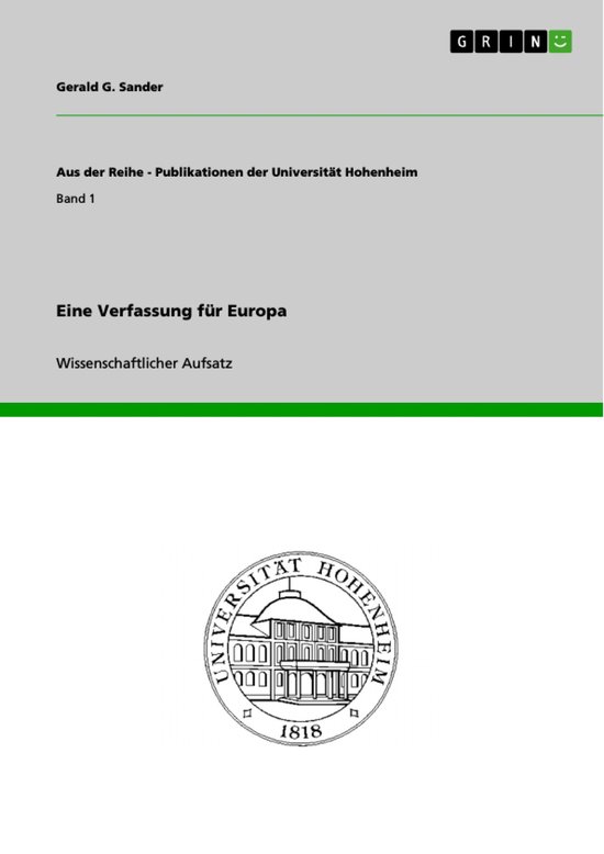 Eine Verfassung F�R Europa - cover