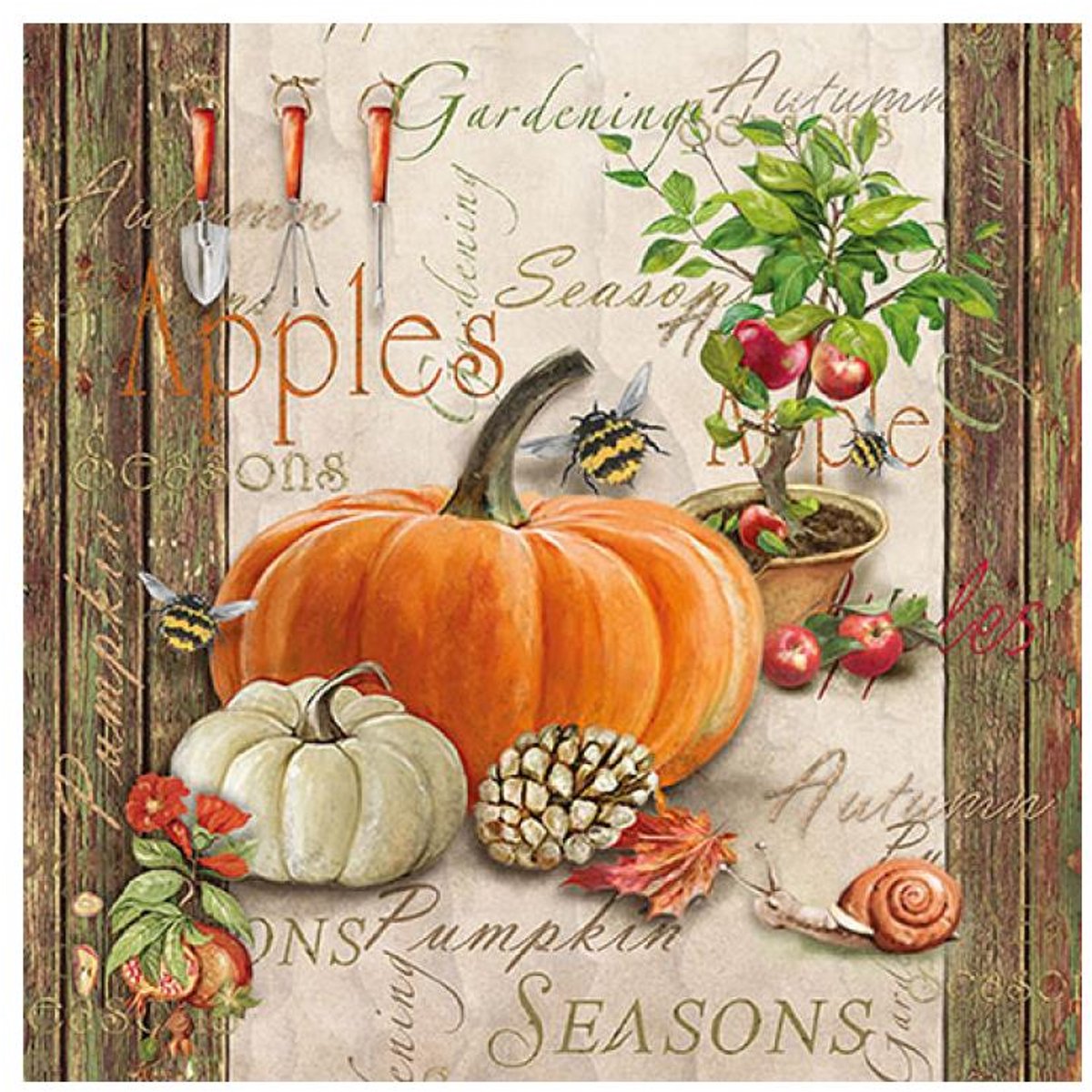 Ambiente - Servetten - 33 x 33 cm - Autumn Gardening - Najaar - Herfst