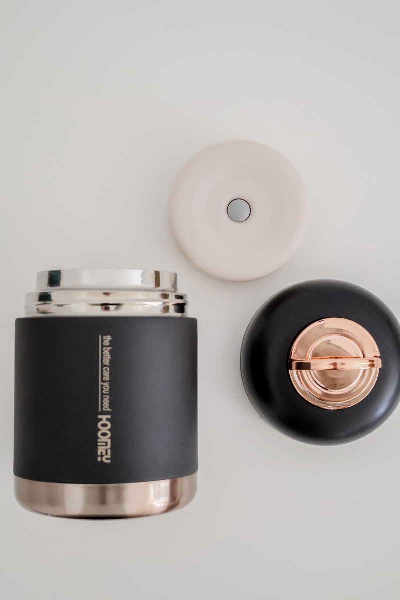 HOOMEY Thermosbeker (Voeding) - 600ml - Zwart