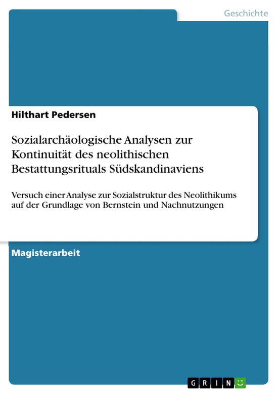 Sozialarchäologische Analysen zur Kontinuität des neolithi ... - cover