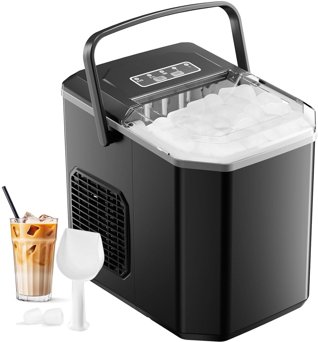 Compacte IJsblokjesmachine voor Thuis en Camping - 12 kg IJs per 24 Uur