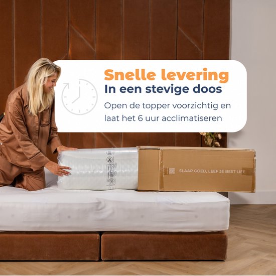 Best Life Surmatelas 140x200 - Topper Matras - Tencel - Pour Matelas 140x200 - Topmatras 6 cm