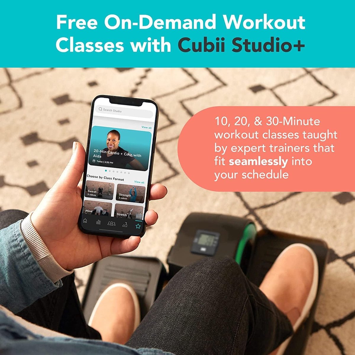 Mini Elliptische Hometrainer met Instelbare Weerstand - afbeelding 2