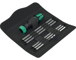Wera Kompakt Vario RA 2025 Wisselklingset Plat, Kruiskop Phillips, Kruiskop Pozidriv, Binnen-Torx, Inbus Werkplaats