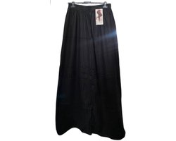 Gevoerde Wijde Damesbroek – Hoge Taille – Grote Maten 46-52 - Zwart