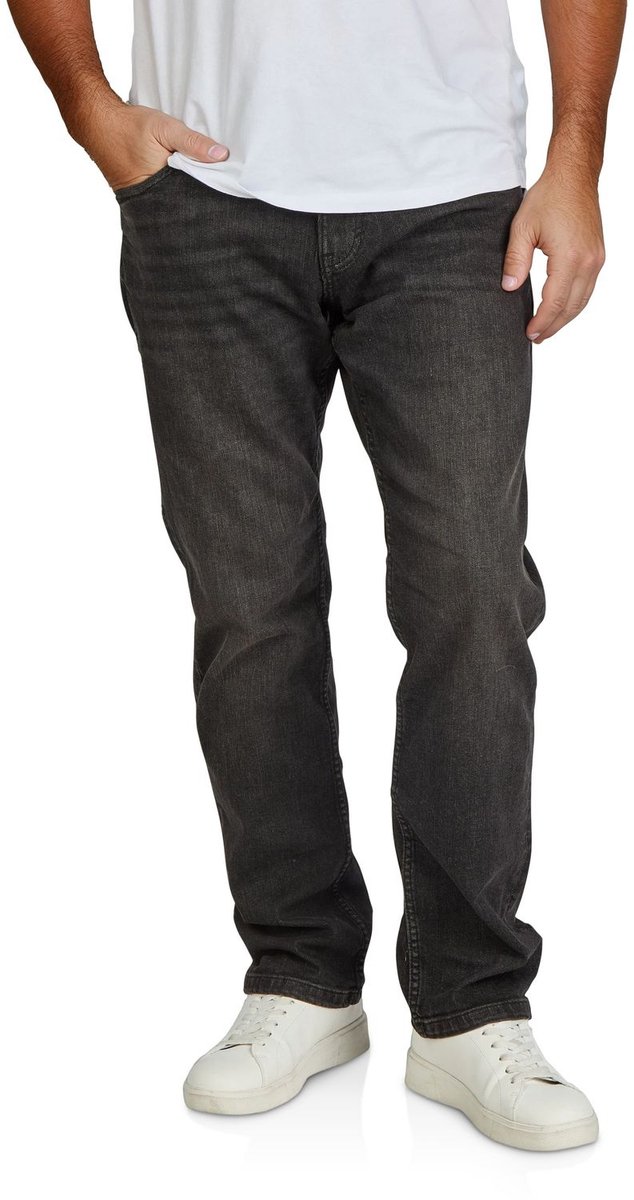 Tom Tailor Heren Jeans Broeken Marvin regular/straight Fit Zwart Volwassenen