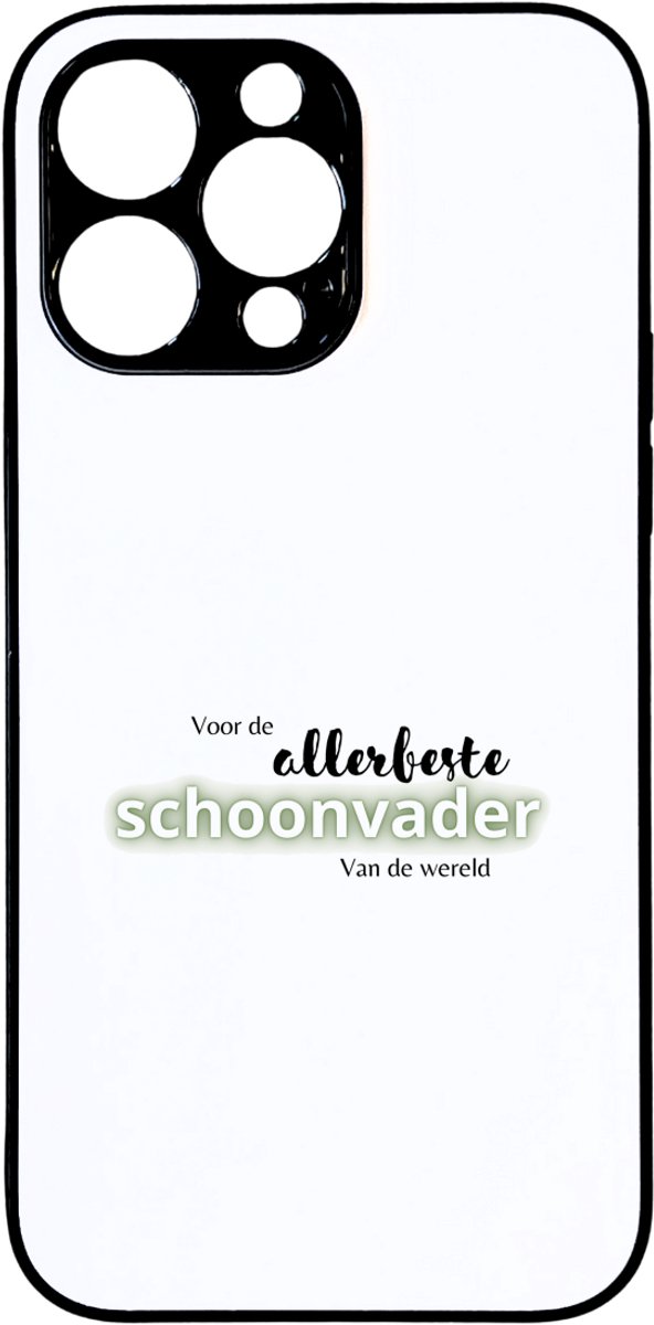 Hacebo® - voor de allerbeste schoonvader van de wereld telefoonhoesje - de beste schoonvader - telefoonhoesjes - vader cadeautjes - vaderdag - verjaardagscadeau - verjaardag - cadeau - geschenk - hoesje geschikt voor iPhone 14 Pro Max