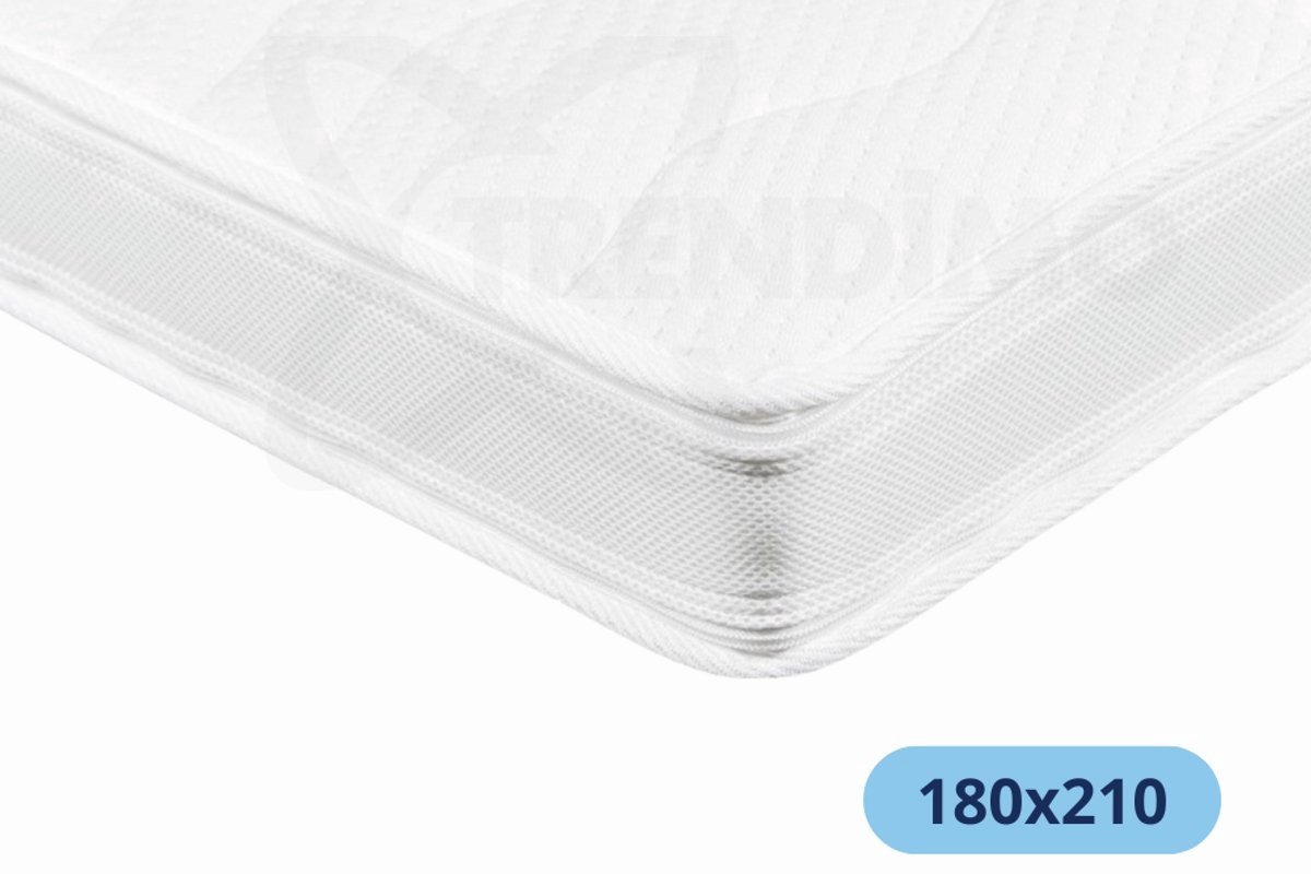 DUO TOPPER MATRAS Orthopedisch Luxe Topper Koudschuim 180x210 - Bamboo Tijk Extra Ventilerend
