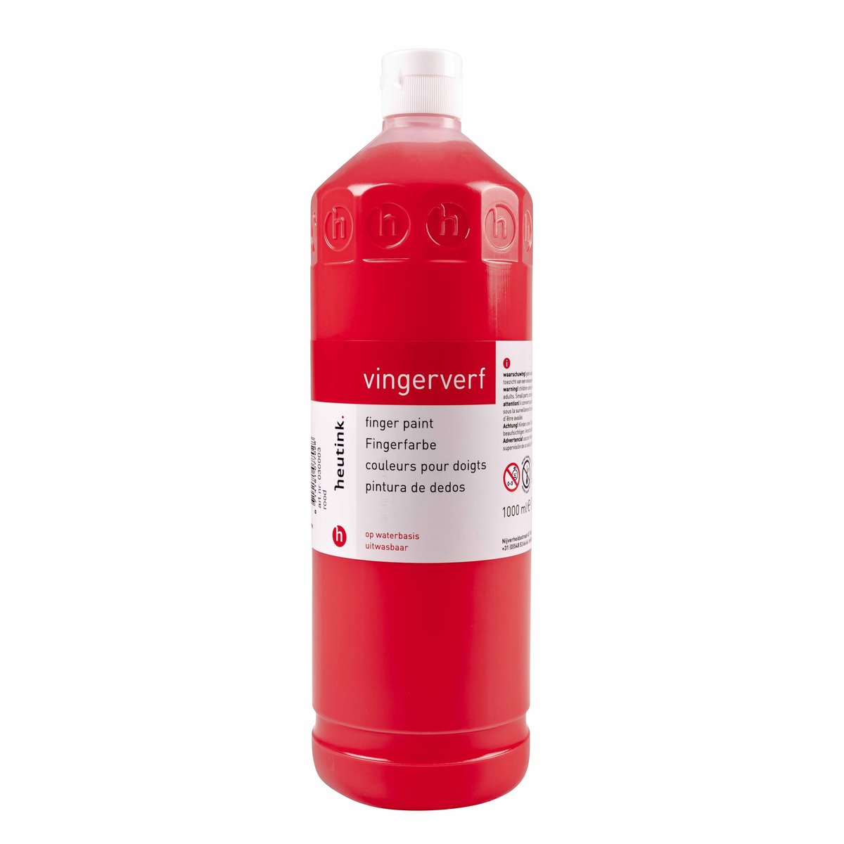 Vingerverf | Heutink | Rood | 1000 ml | kindveilige vingerverf | glutenvrij
