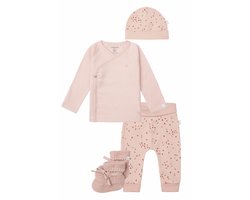 Noppies - Kledingset - 4 delig - Broek Nicea Rose Smoke - Shirt Nanyuki - Muts Navar - Slofjes Nelson - Maat 44
