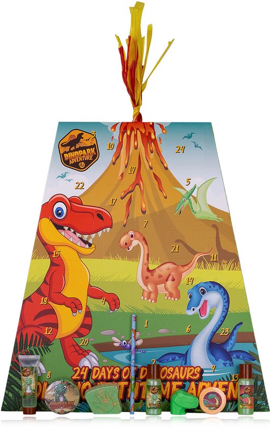 Adventskalender 2025 Kinderen Dino's - 24 verrassingen - Stoer Kerstcadeau - Kerstpakket - Adventkalender Jongens en Meisjes - Vanaf 4 Jaar, 5 jaar, 6 jaar, 7 jaar, 8 jaar, 9 jaar, 10 jaar, 11 jaar - Sinterklaas cadeautjes